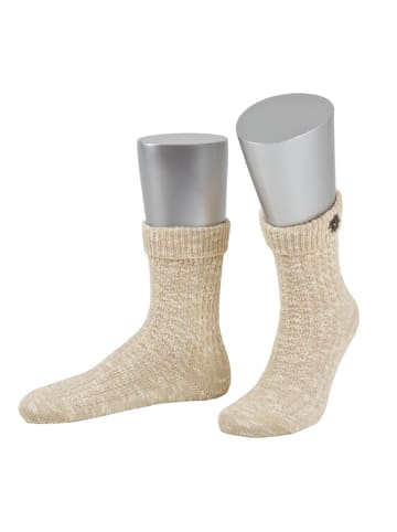 Lusana Trachtensocken L4S in beige meliert (55)