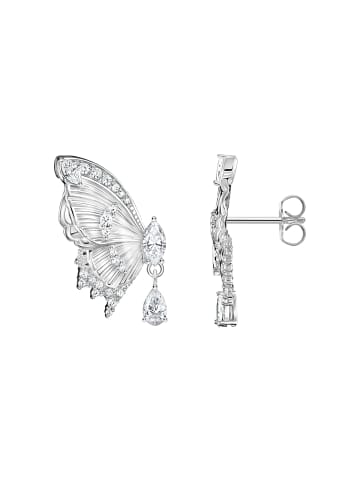 Thomas Sabo Ohrstecker Butterfly Paradise in silber, weiß
