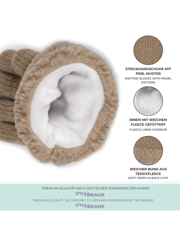 styleBREAKER Strickhandschuhe in Altrose