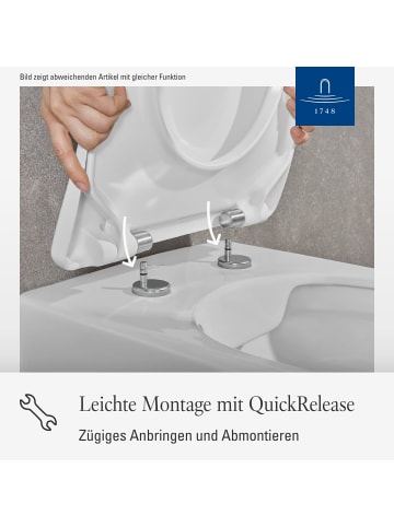 Villeroy & Boch WC-Sitz O.novo 438 x 368 x 49 cm weiß in weiß