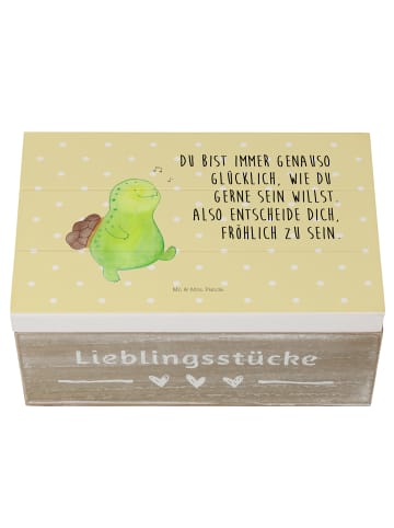 Mr. & Mrs. Panda Aufbewahrungsbox Schildkröte Pfeifen mit Spruch in Gelb Pastell