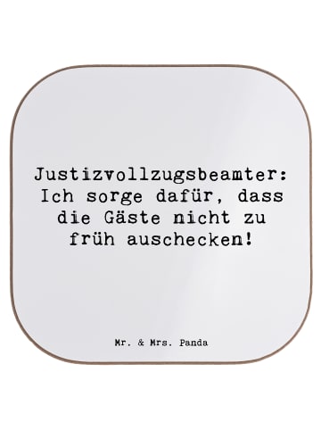 Mr. & Mrs. Panda Untersetzer Glas Spruch Justizvollzugsbeamter S... in Weiß
