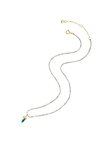 Glanzstücke München Halskette Sterling Silber Zirkonia in grau