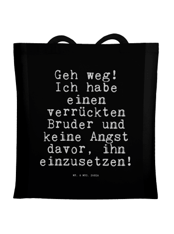 Mr. & Mrs. Panda Stofftragetasche Geh weg! Ich habe... mit Spruch in Schwarz