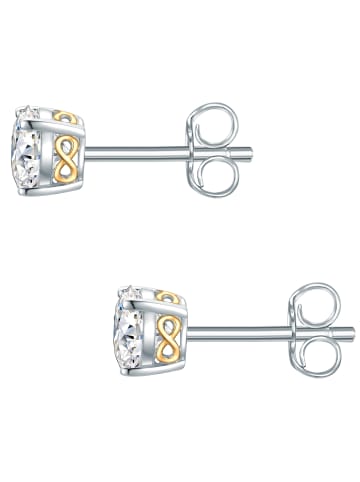 Trilani Ohrstecker Unendlichkeitszeichen Sterling Silber Zirkonia in silber