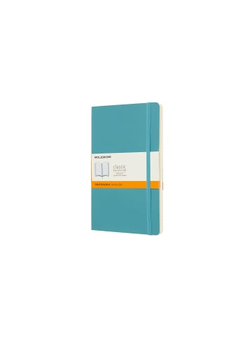 Moleskine Notizbuch mit weichem Einband, 70g-Papier, Liniert "Classic" in Riff Blau