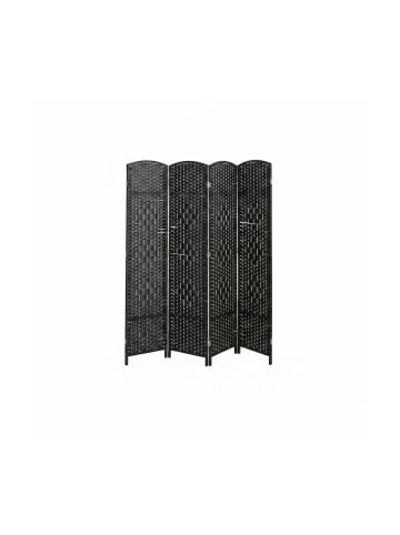 relaxdays Paravent in Schwarz - (B)240 x (H)170 cm