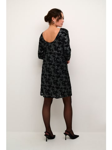Kaffe Kleid KAgrit A-shape in Black/dark silver sequin