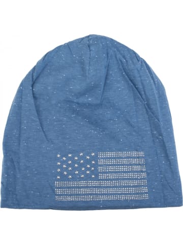 styleBREAKER Beanie Mütze in Jeansblau meliert