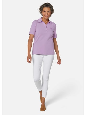 GOLDNER Stretchbequemes Poloshirt in flieder