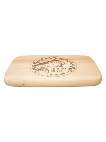 Mr. & Mrs. Panda Schneidebrett Holz Faultier Papa mit Spruch in Transparent