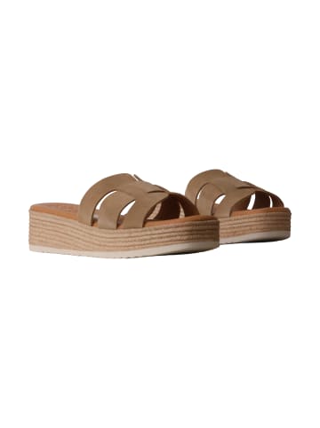 Oh! my Sandals Sandalen mit Keilabsatz aus Leder Beige