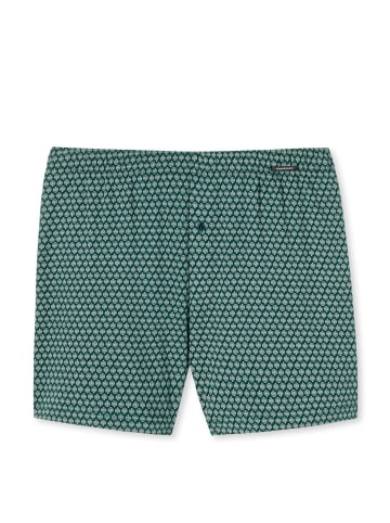 Schiesser Boxershorts Feininterlock gemustert in Dunkelgrün