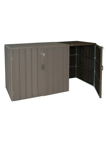 MCW 1er WPC-Mülltonnenverkleidung Erweiterung J28, Braun