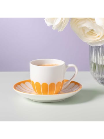 Villeroy & Boch Espressotasse mit Untertasse Fleur Couleur in 70 ml in Soleil