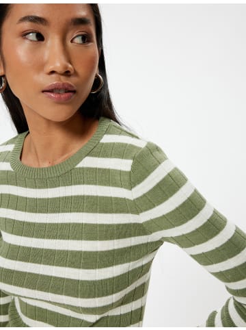 KOTON Sweater in Grün Gestreift