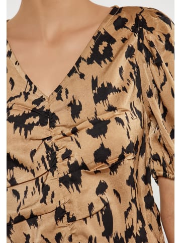 faina Damen Bluse in Kamel Mehrfarbig