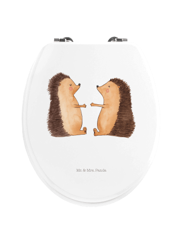 Mr. & Mrs. Panda Toiletten-Sitz Igel Liebe ohne Spruch in Weiß