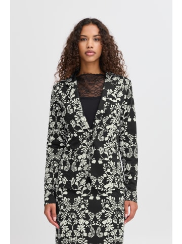 ICHI Blazer IHKATE Regular fit in Black Flower aop