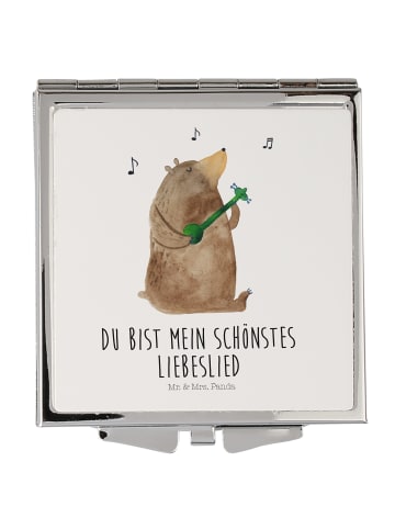 Mr. & Mrs. Panda Schminkspiegel Bär Lied mit Spruch in Weiß