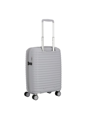 D&N Travel Line 4500 4 Rollen Kabinentrolley S 55 cm mit Dehnfalte in grey
