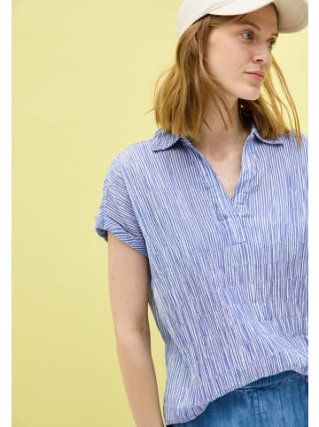 Cecil Gestreifte Strukturbluse in Blau