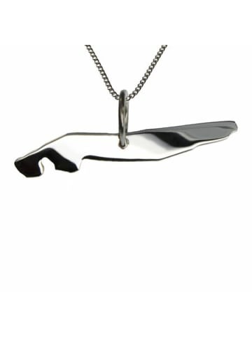 Schmuckador 50cm Halskette + Norderney Anhänger in massiv 925 Silber in silber