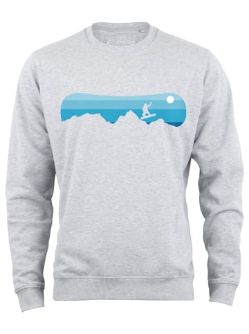 Cotton Prime® Sweatshirt Snowboard in Grau-Melange