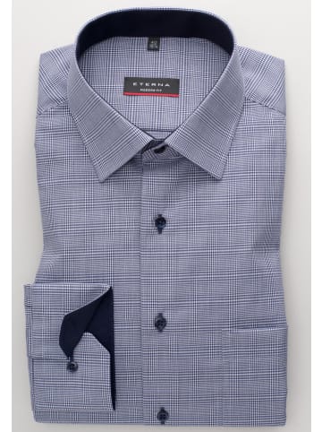 Eterna City Hemd 3856 X15P in Blau gestreift