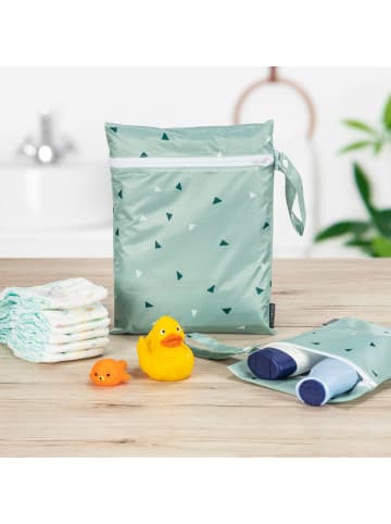Zamboo Nasstasche / Windeltasche 3er Pack - Triangel in gruen