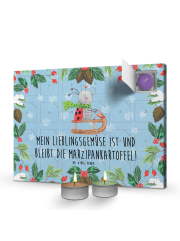 Mr. & Mrs. Panda Duftkerzen Adventskalender Smörle Rodeln mit Sp... in Eisblau