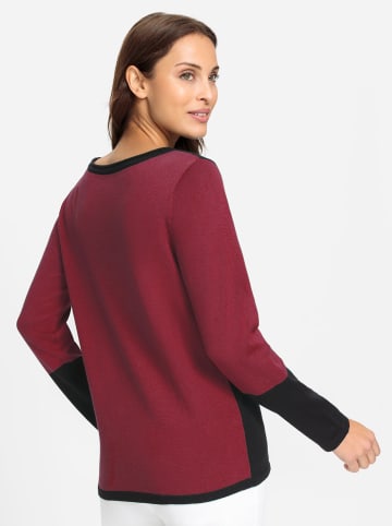 WITT WEIDEN Langarm-Pullover in kirsche-schwarz-gemustert