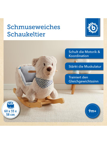 Bieco Spielwaren Plüsch Schaukeltier Bär Creme in Beige