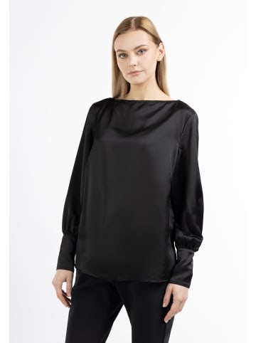 DreiMaster Damen Langarmbluse in Schwarz