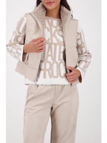 monari Wendeweste aus Kunstleder und Kunstfell in Lattemacchiato