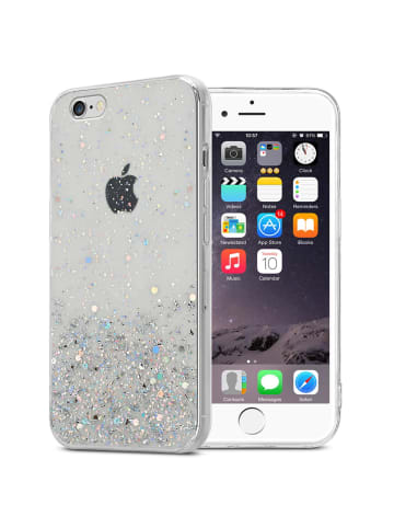 cadorabo Hülle für Apple iPhone 6 / 6S Glitter in Transparent mit Glitter