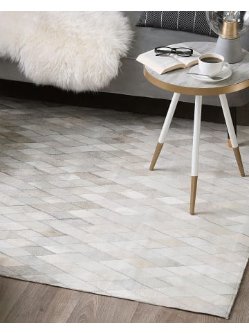 Beliani Patchwork MALDAN in Beige/Weiß/Schwarz - (W) 140 x (H) 0.6 x (L) 200 cm