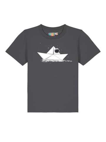 wat? Apparel T-Shirt Astronaut in paper boat in Grau