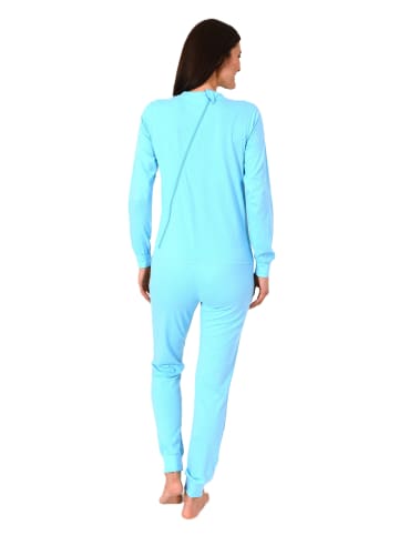 NORMANN Pflegeoverall langarm Reißverschluss Rücken - 88613 in türkis