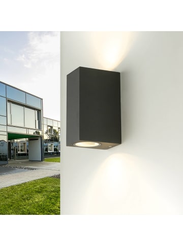 Licht-Erlebnisse Außen Wandlampe (B)6.8 x (H)15.2 cm in Anthrazit