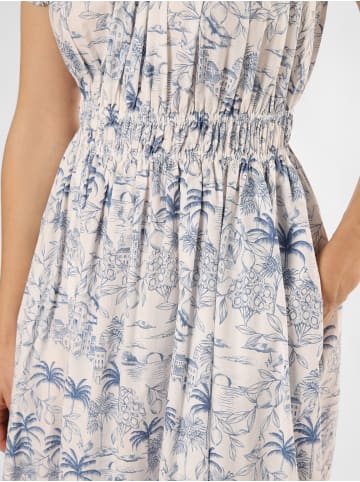 Marie Lund Kleid in weiß blau - 0001