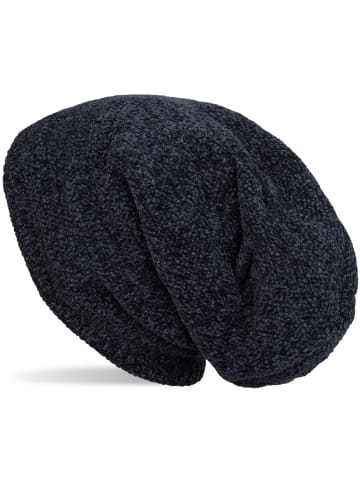 styleBREAKER Feinstrick Beanie Mütze in Dunkelblau