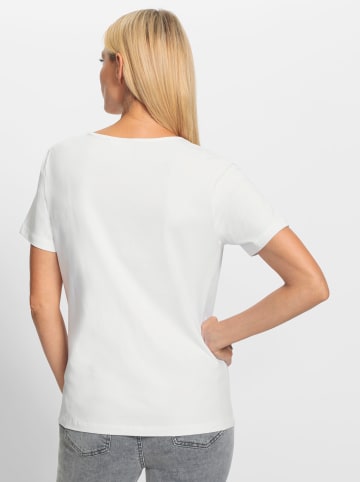 Heine Kurzarmshirt in weiß-zitrone-bedruckt