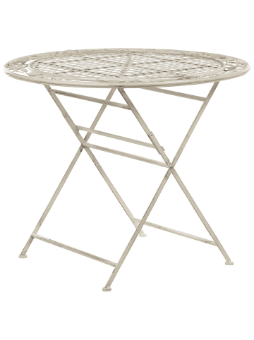 Beliani Klappbarer Tisch BIVIO in Weiß - (W) 90 x (H) 74 x (L) 90 cm