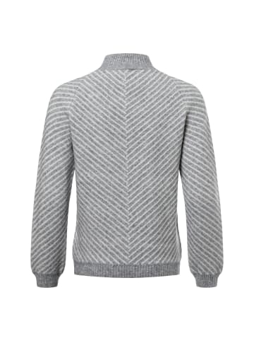 More & More Strickpullover in hellgrau weiß - 0001