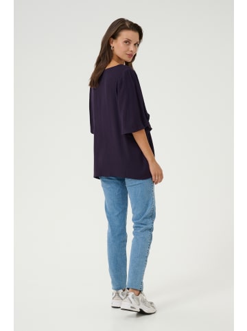 Kaffe Kurzarm-Bluse KAmona Loose fit in Dawn Purple