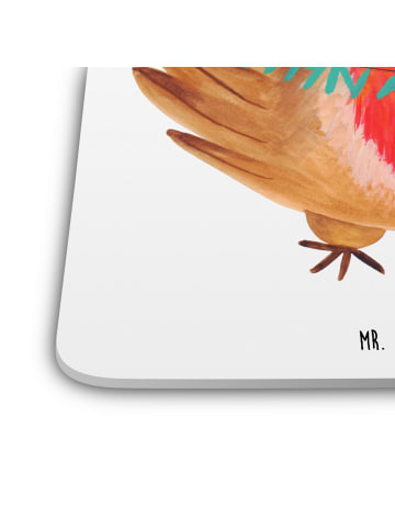 Mr. & Mrs. Panda Coaster Rotkehlchen Weihnachten ohne Spruch in Weiß