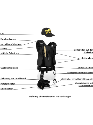 Normani Outdoor Sports SWAT/POLICE/SECURITY Kostüm Karneval in DEA