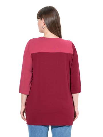 Ulla Popken Shirt in dunkel kirschrot