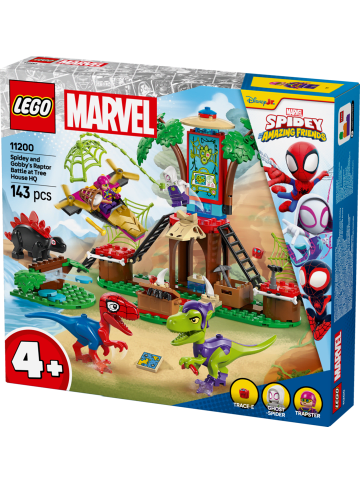 LEGO Showdown am Baumhaus: Spidey-Rex vs. Gobby-Raptor in Mehrfarbig ab 4 Jahre